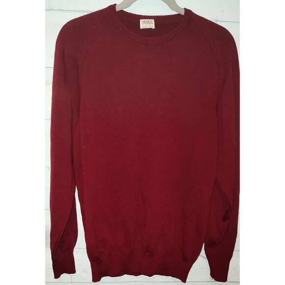 VTG XL (56)  Marz Munchen Germany 100% pure new wool Crew Neck Sweater Made West - Picture 2 of 8